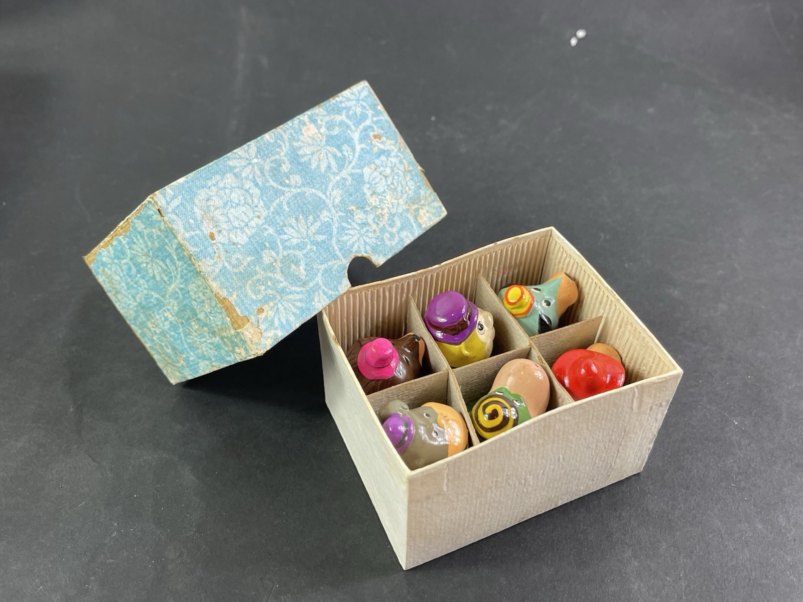 Vintage Hanna-Barbera Chalkware Pencil Sharpener Set W/Box Set of 6 early China