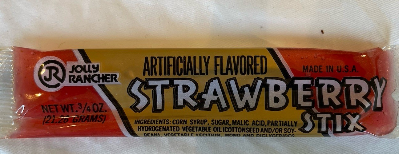 Vintage JOLLY RANCHER STRAWBERRY STIX  Sealed  NOS  Very Rare