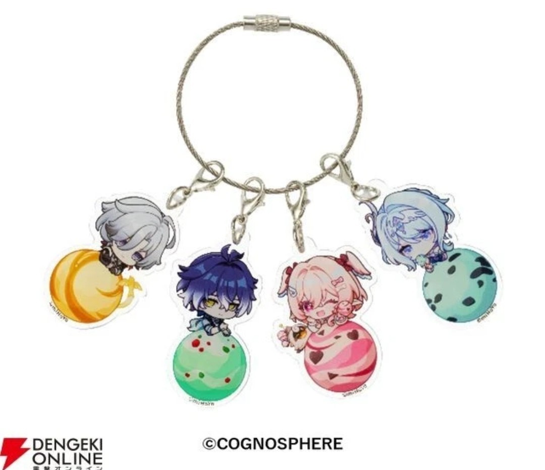 PSL Genshin Impact Acrylic Charm Set Baskin Robbins Collaboration Japan NEW