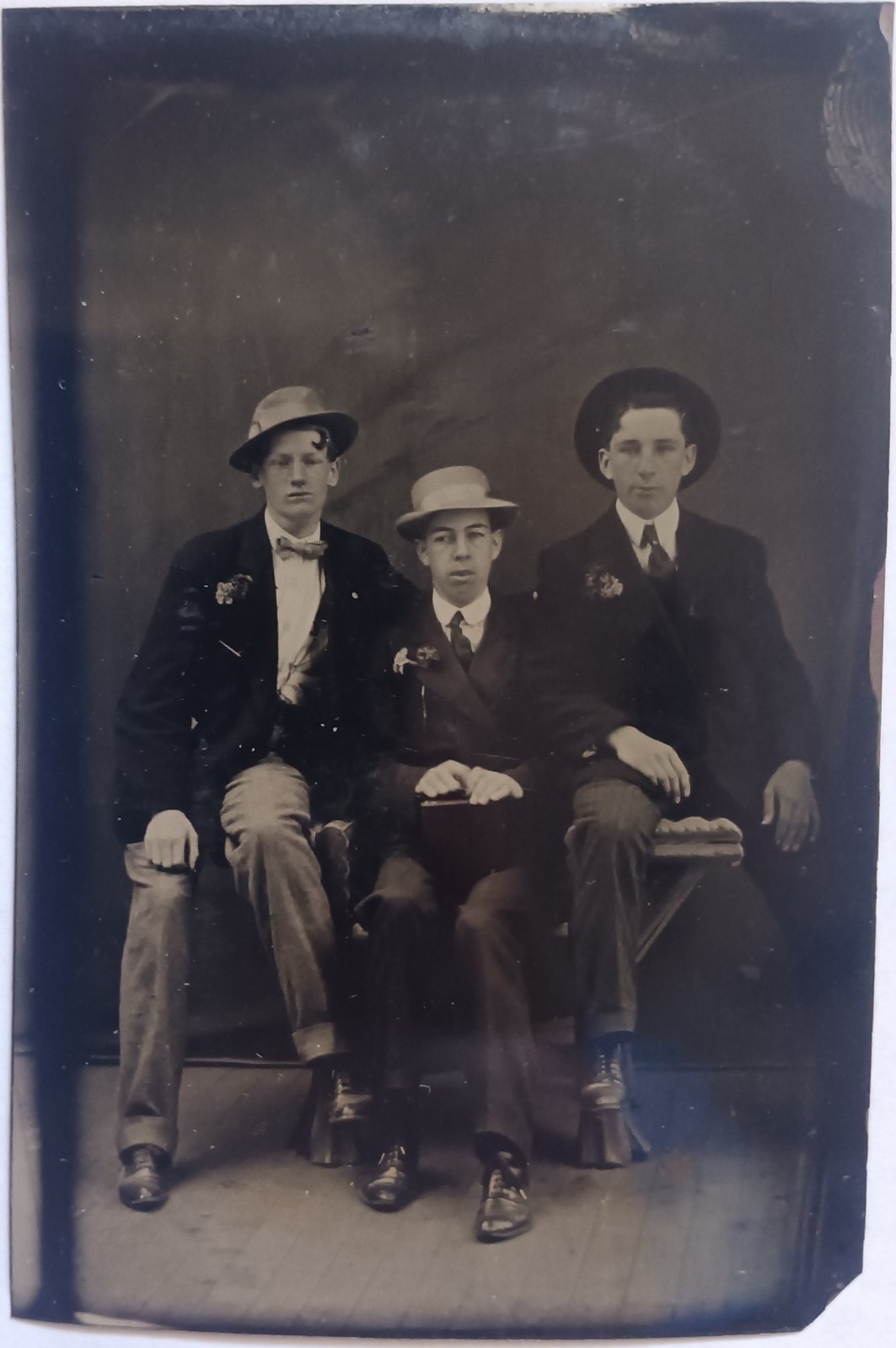 Tintype Men Very Possibly Billy the Kid, Tom O'Folliard, Ab Saunders, Face-Match