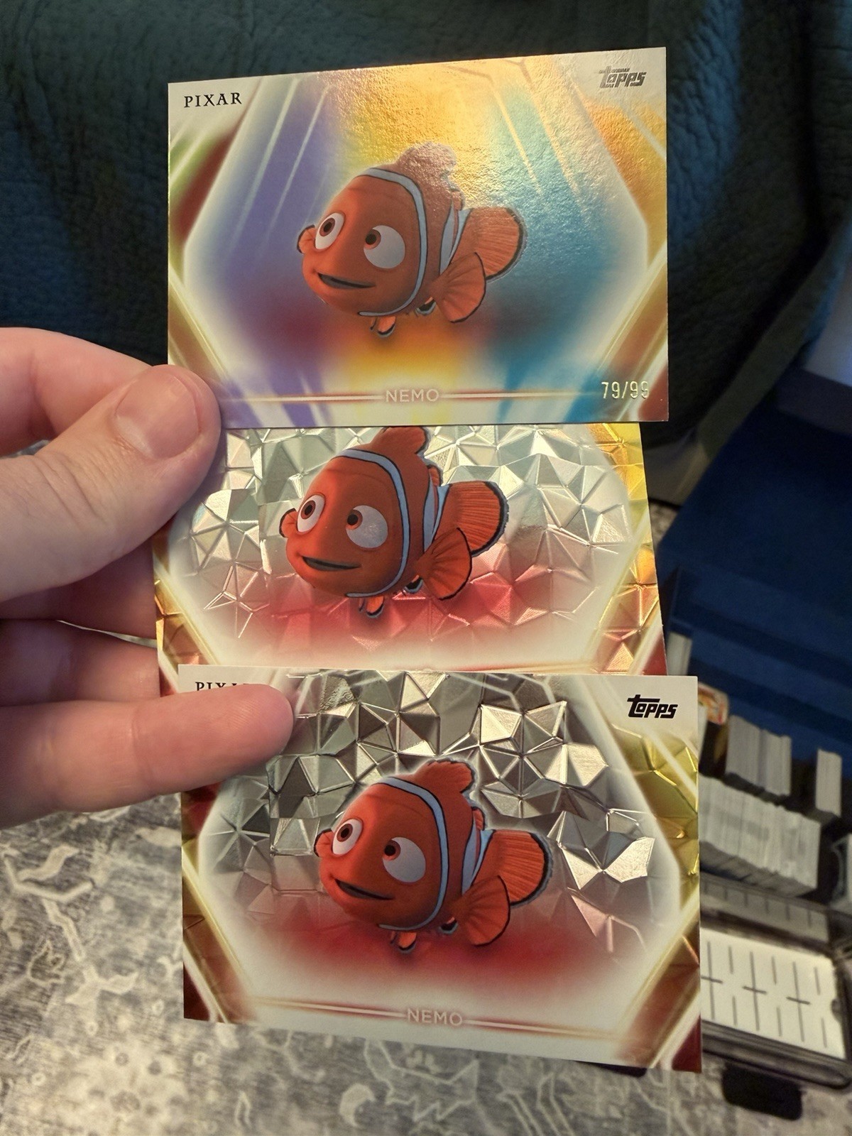2026 Topps Disney Neon Purple Yellow Blue Nemo /99 SP #79 Pixar Finding Nemo
