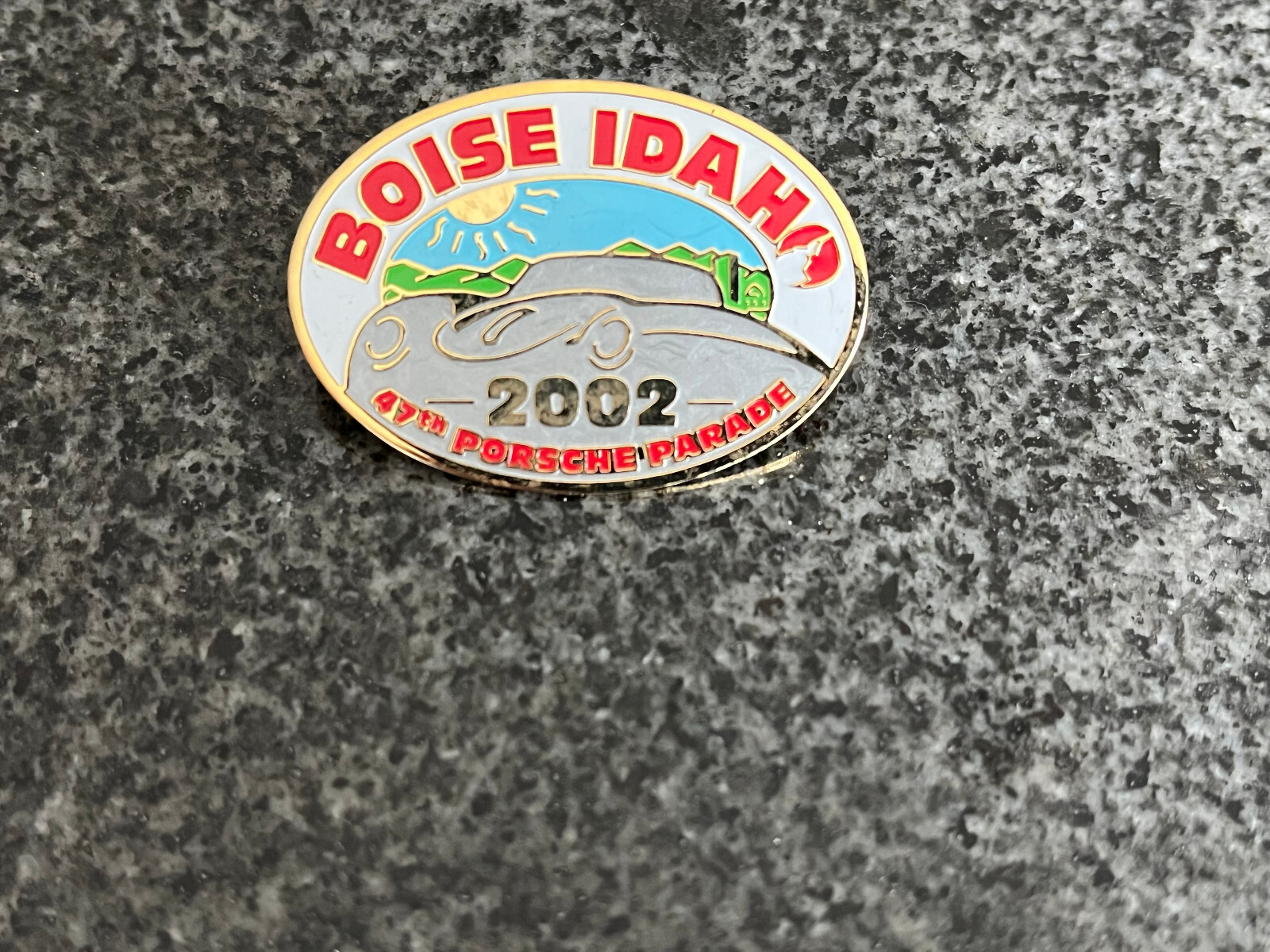 PORSCHE CLUB OF AMERICA (PCA)  BOISE IDAHO 47th PARADE LAPEL PIN NEW 2002