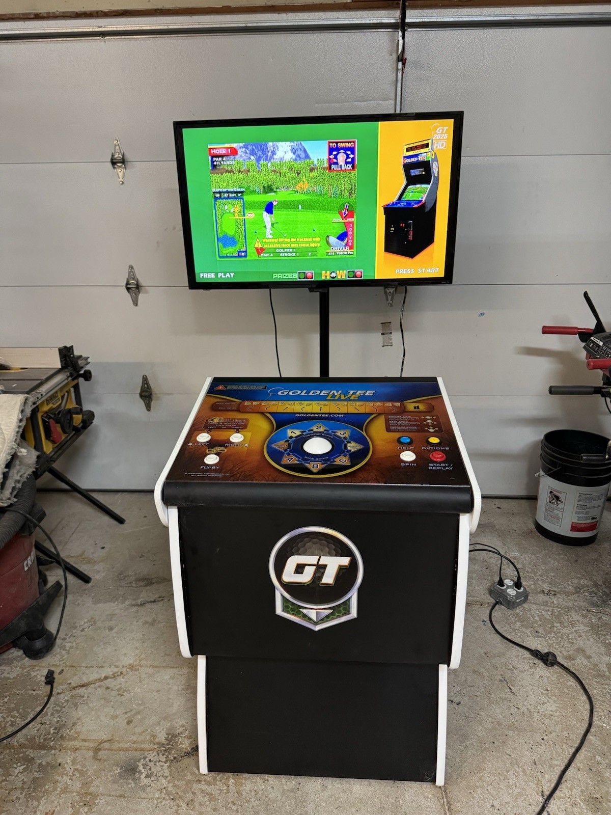 2026 Golden Tee Pedestal by Incredible Technologies COIN-OP Arcade Video Game
