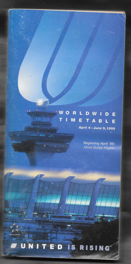 ***1999 United Airlines System Timetable HUGE tt - April 4, 1999***