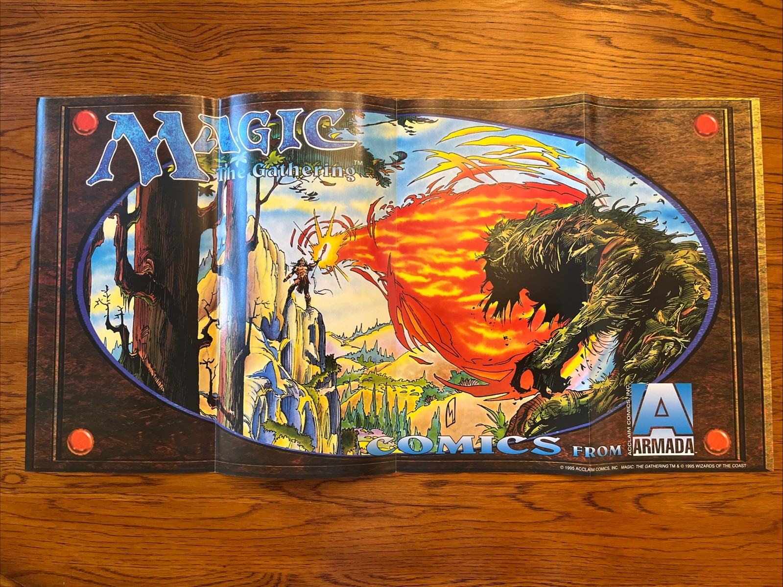 Vintage Poster 1995 Magic the Gathering Comics Acclaim Armada 24 x 12