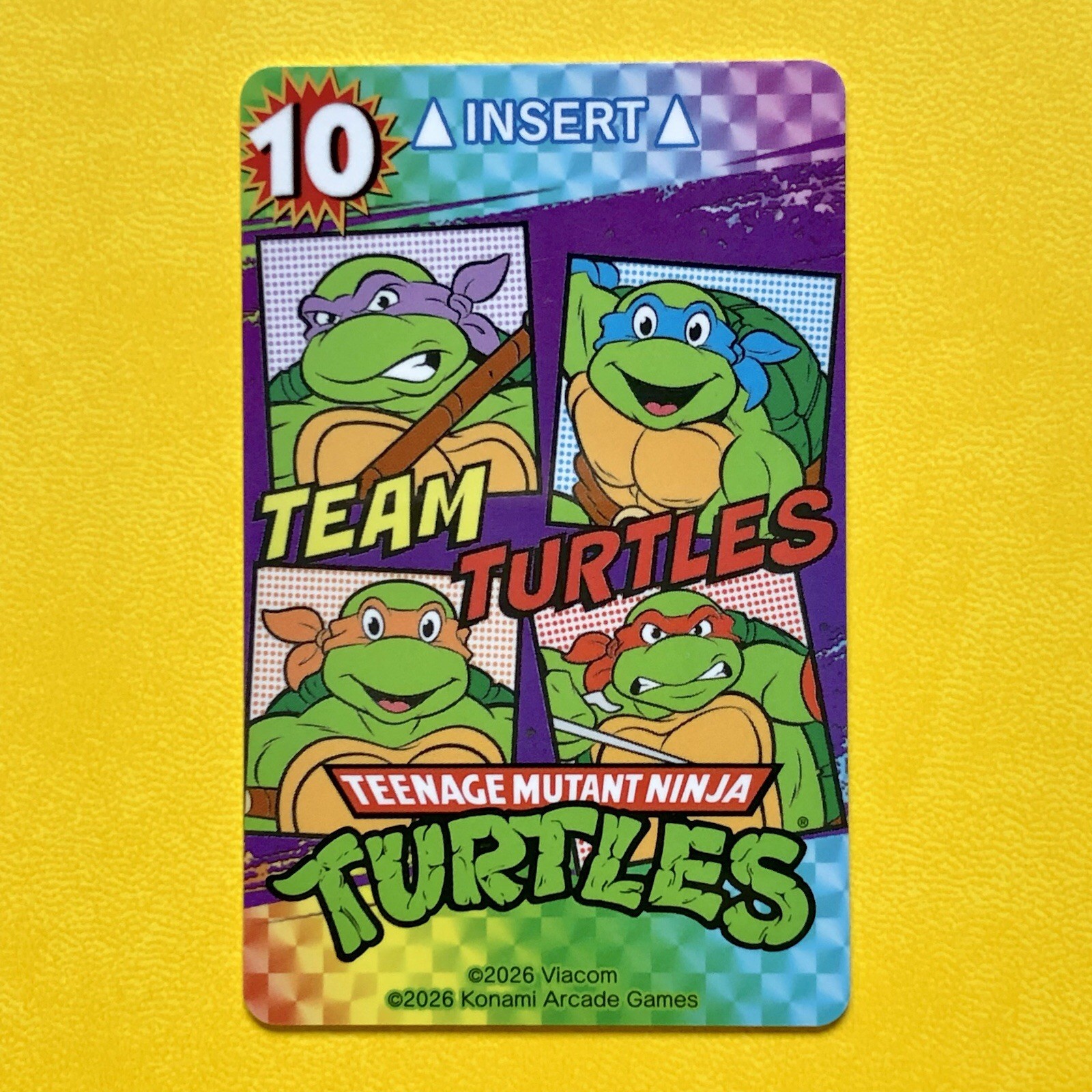 2026 Round 1 Teenage Mutant Ninja Turtles RARE CARD 10 TMNT Arcade Round1 Konami