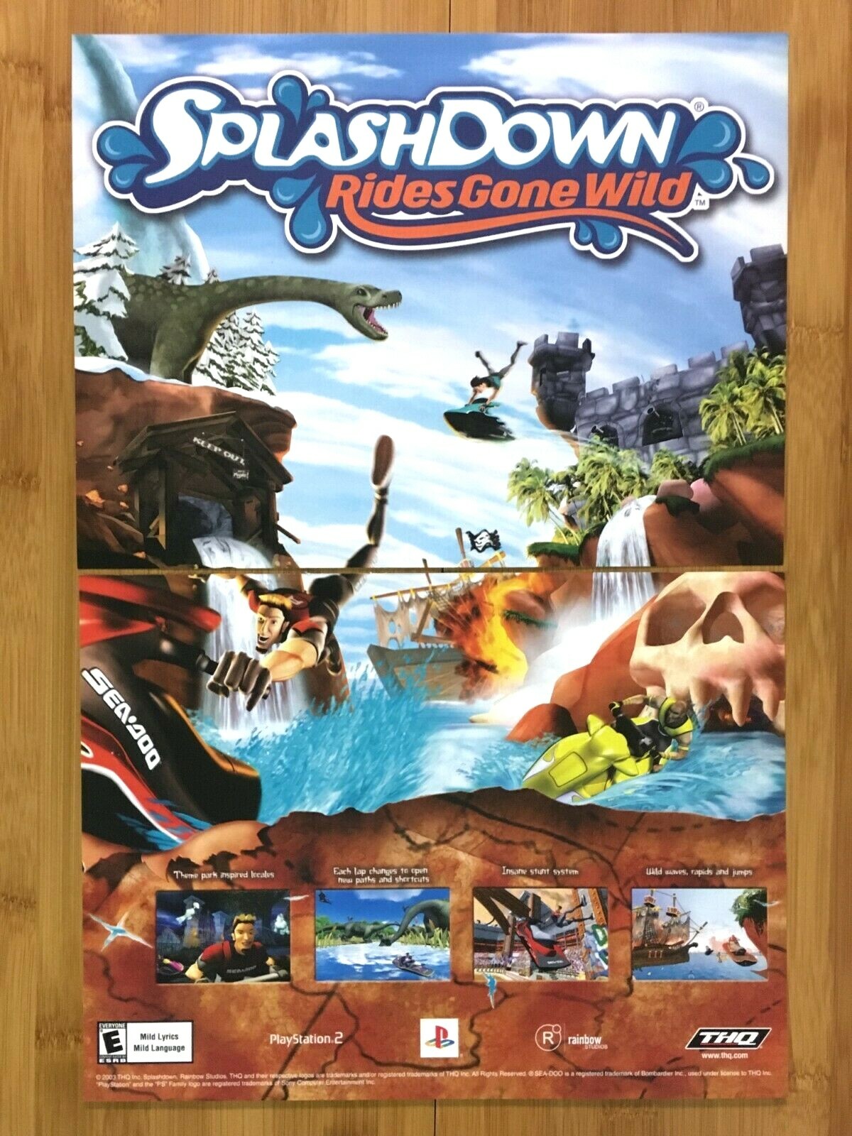 Splashdown: Rides Gone Wild PS2 2003 Vintage Print Ad/Poster Official Promo Art