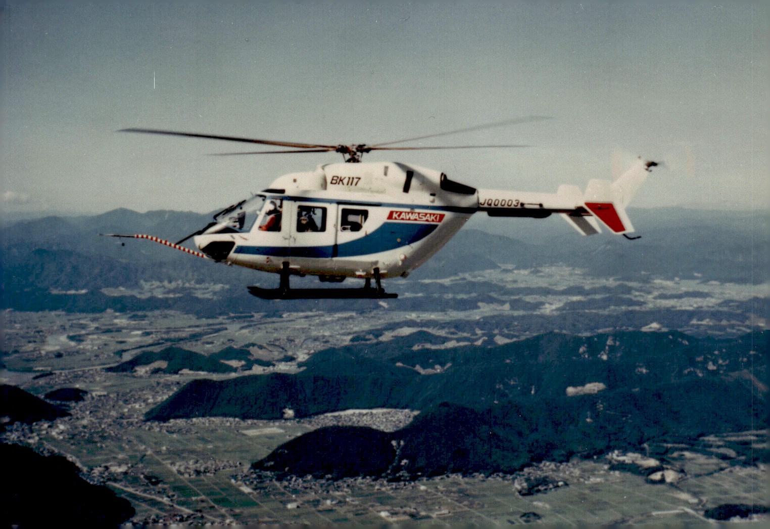 1979 Kawasaki BK117 P3 Prototype Helicopter Japan Aviation Original Photograph