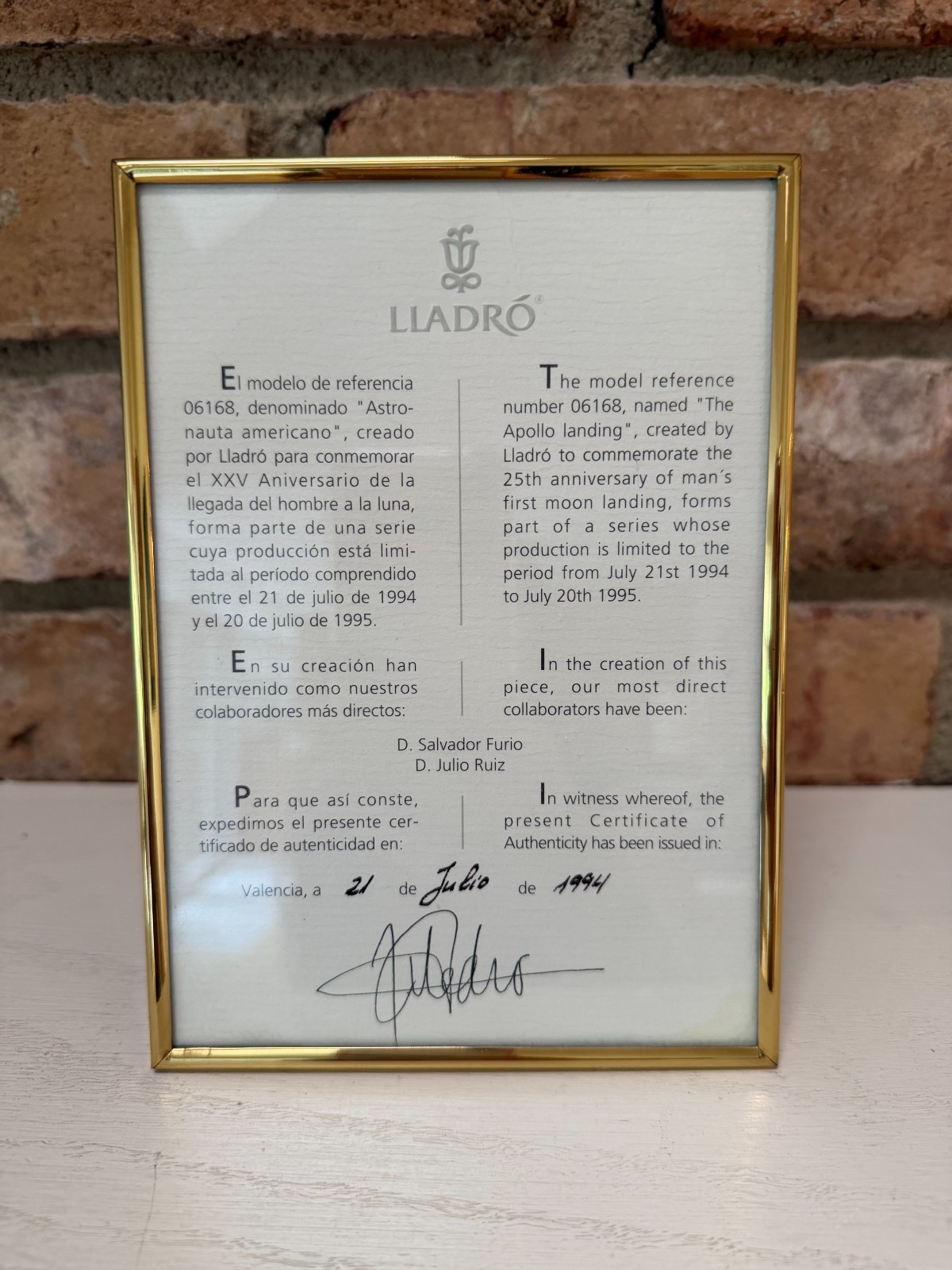 Vintage Lladro 6168 Apollo Landing BUZZ ALDRIN Original Box