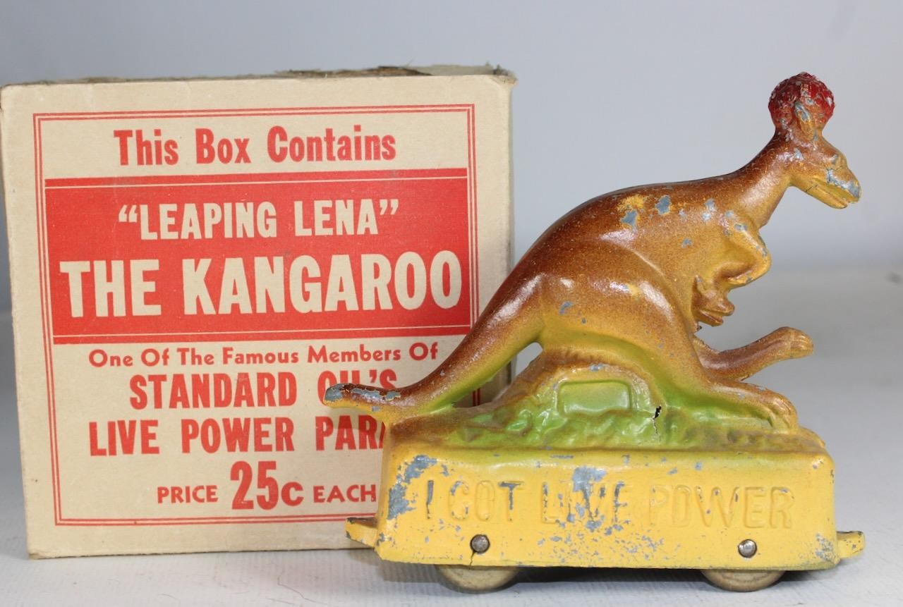 Crown Gasoline-Standard Oil Live Power Parade Toys-Leaping Lena wBox Ad Promo