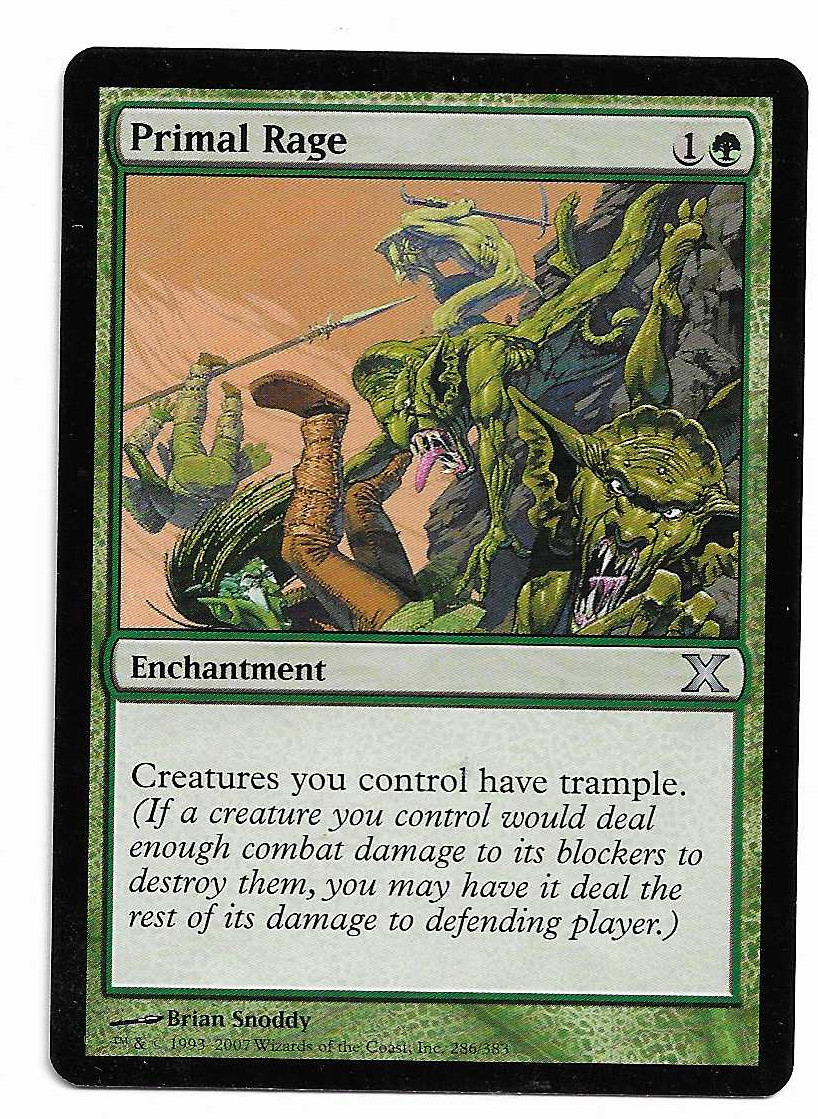 MTG Primal Rage X1 Tenth edition uncommon