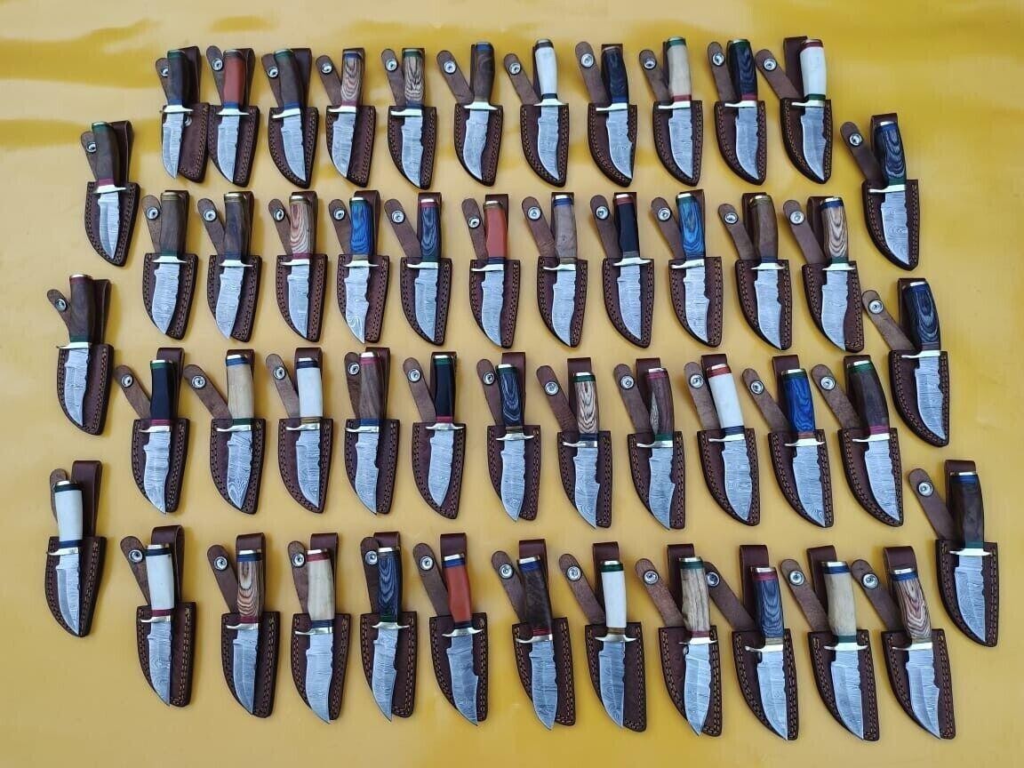 Lot of 50 Pcs Custom Handmade Damascus Steel 6\