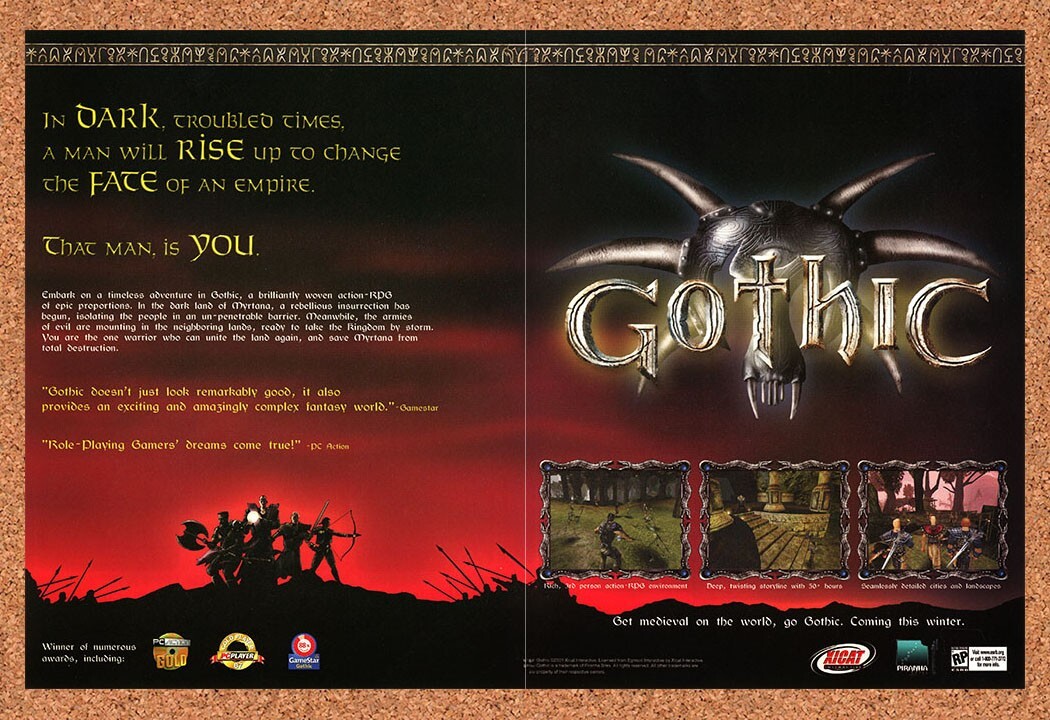 2001 Gothic PC Original Advertisement / Retro Promo v2