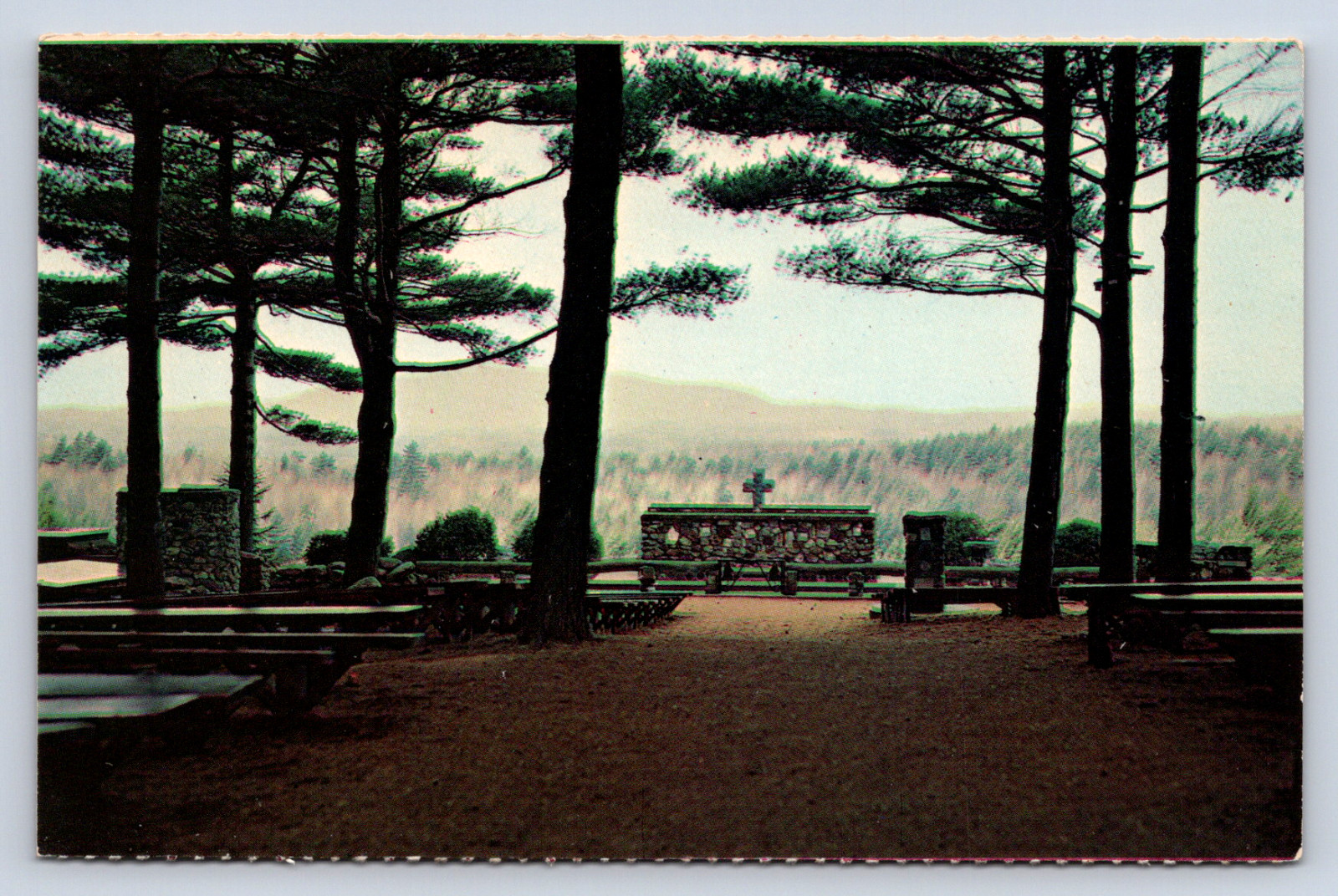 Vintage Postcard Cathedral of the Pines Rindge New Hampshire Altar of the Nation
