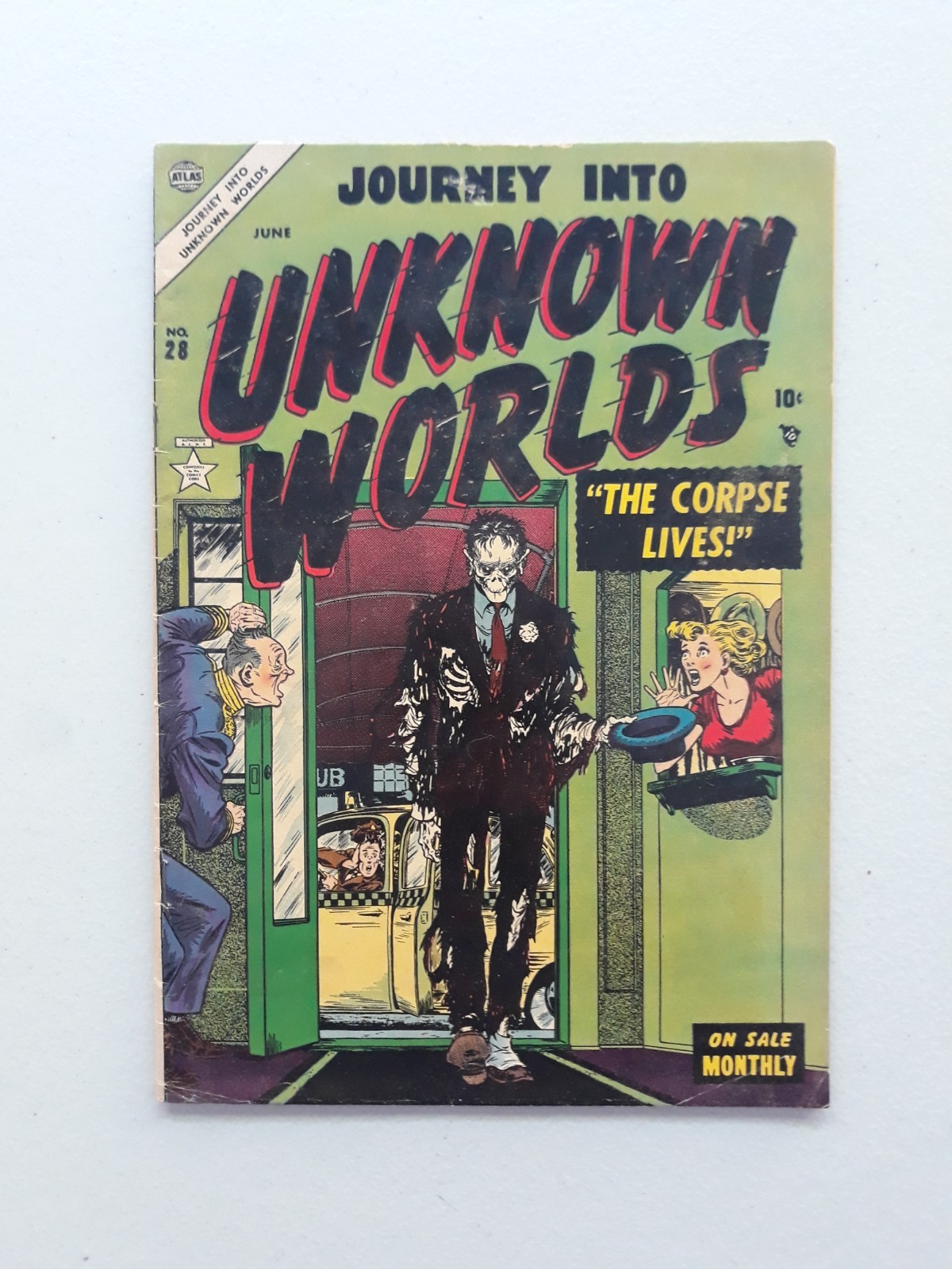Journey Into Unknown Worlds 28 Atlas Marvel Comics 1954 Pre-code Horror Zombie