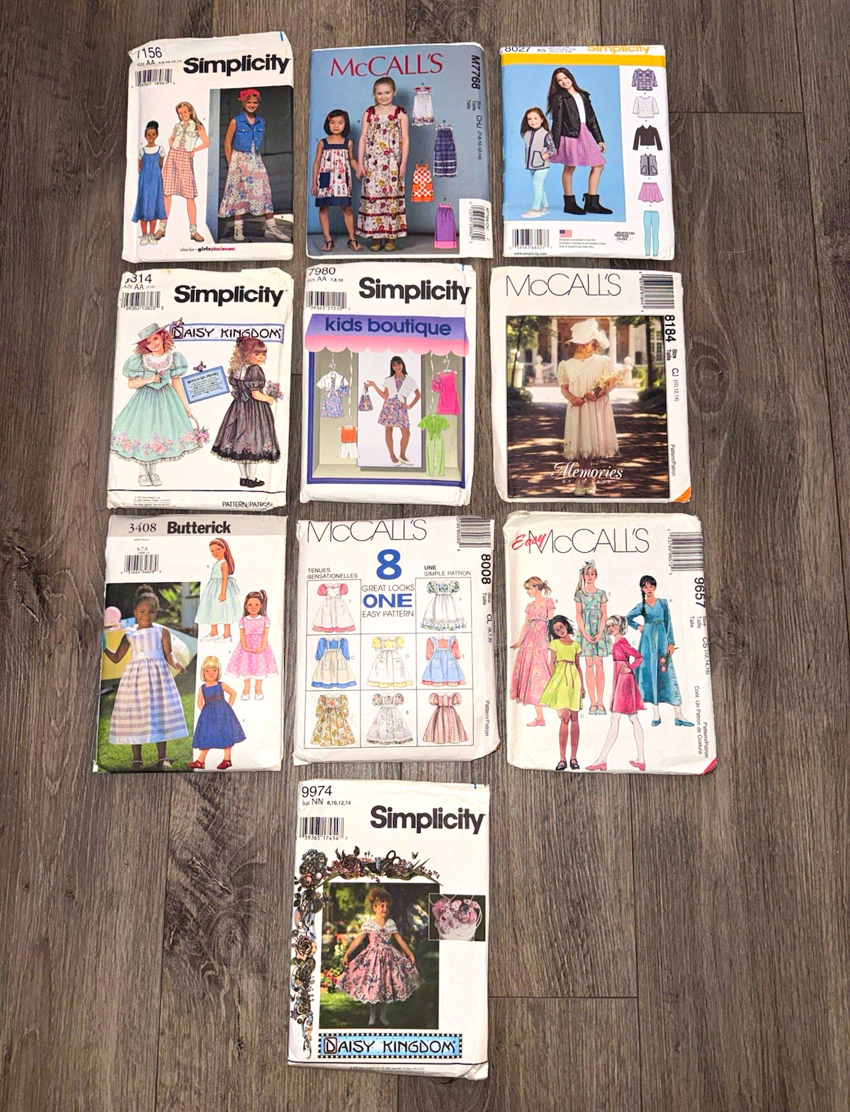 Lot of 10 Children’s Girls Dress & Formal Wear Sewing Patterns Daisy Kingdom
