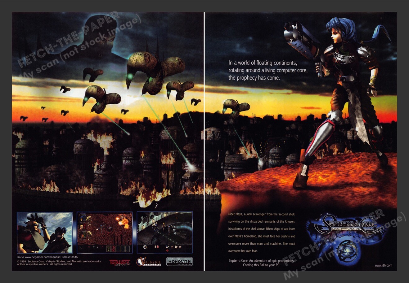 1999 Septerra Core: Legacy of the Creator Video Game Print Advertisement (2 pgs)