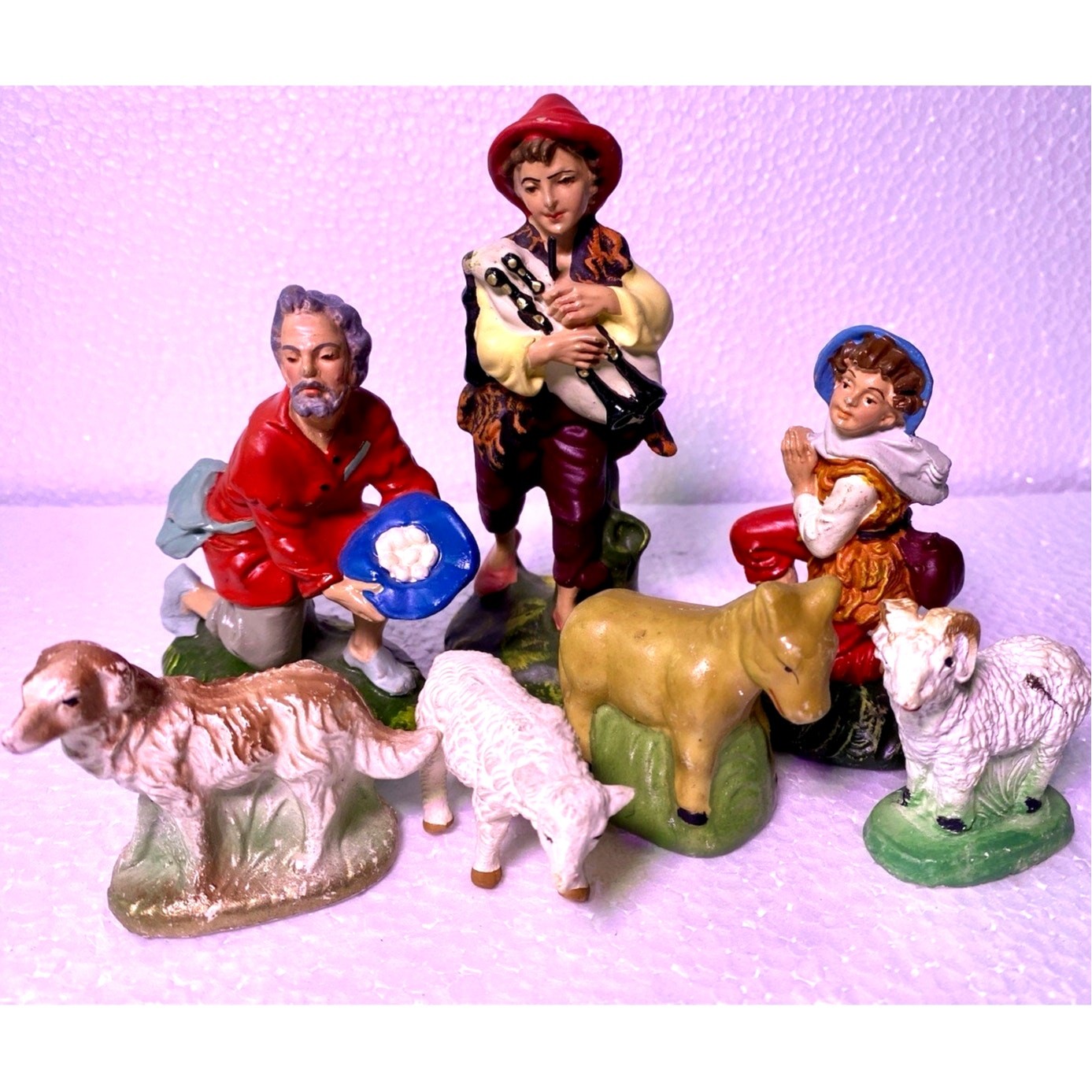  hand-painted in Italy Like Fontanini Antique Figurines nativity polymer 