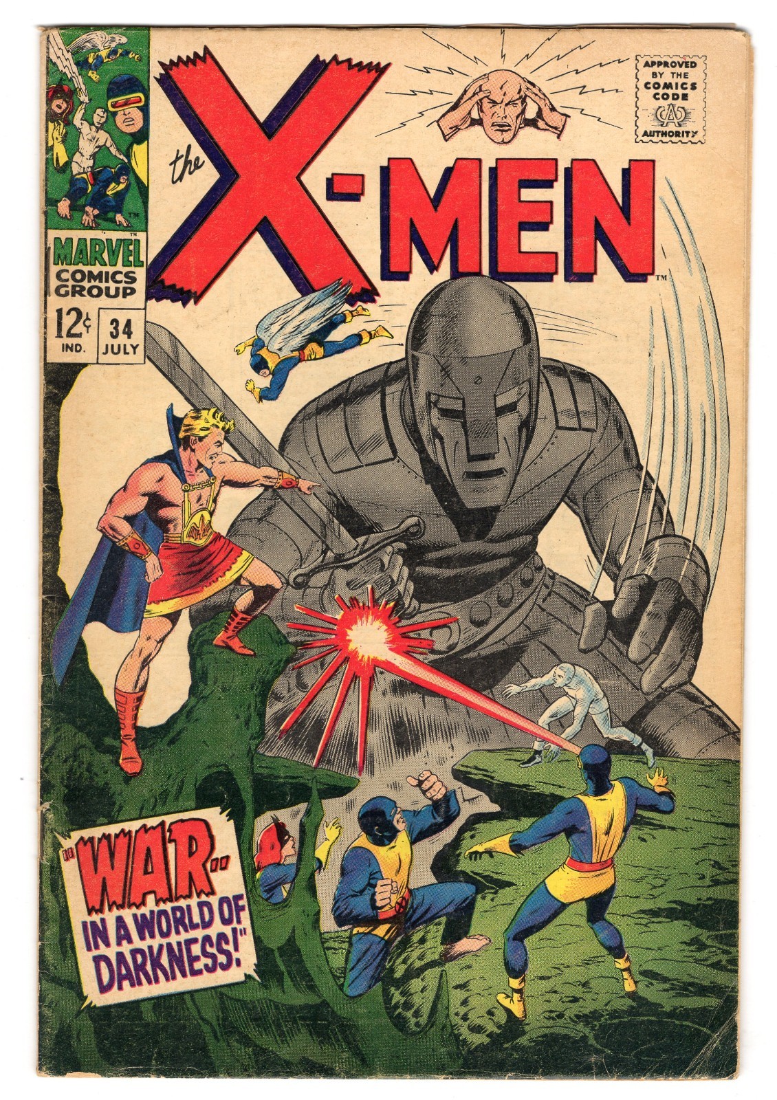 X-Men 34 1967 Marvel Comics VG 4.0 Tyrannus Marvel Girl Cyclops Beast Mole Man