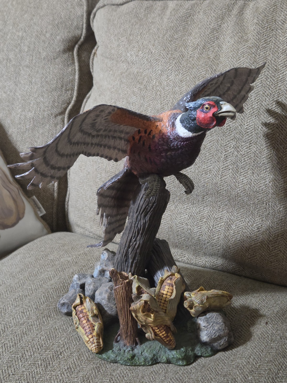 Danbury Mint Rush for the Sky Barbara Nelson Ring Neck Pheasant Bird Sculpture