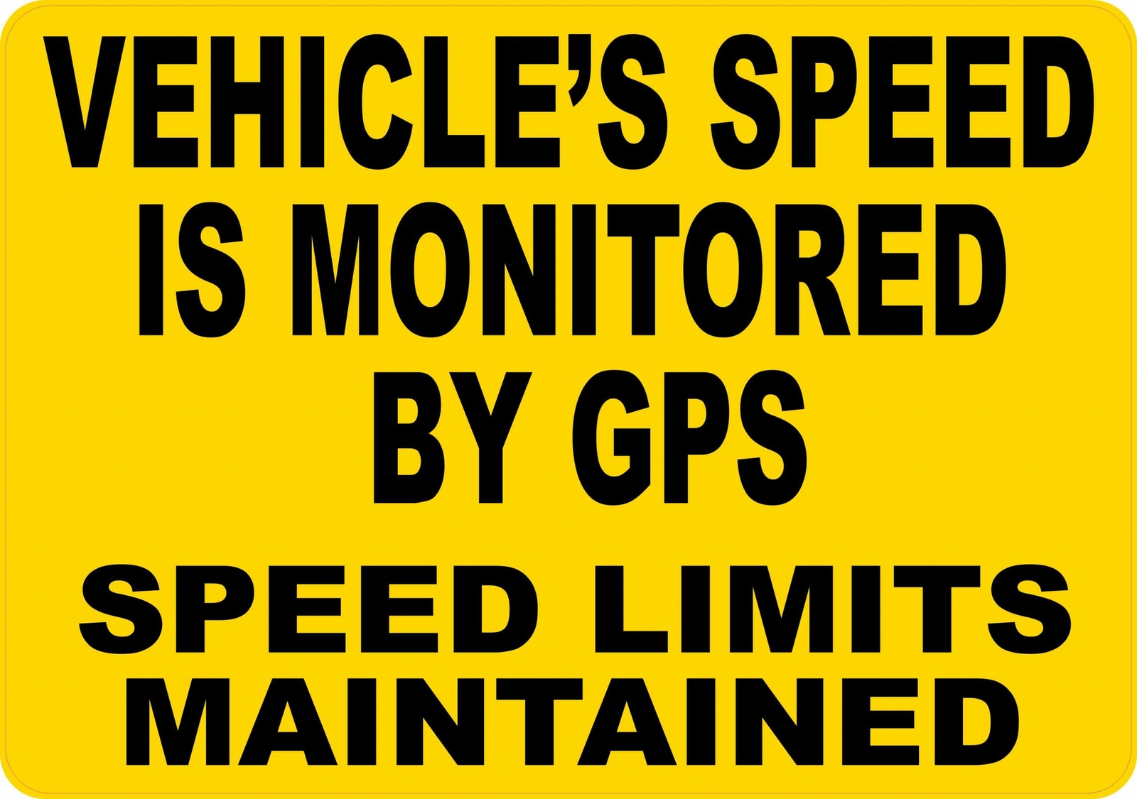 10in x 7in Speed Monitored by GPS Vinyl Sticker Car Truck Vehicle Bumper Decal