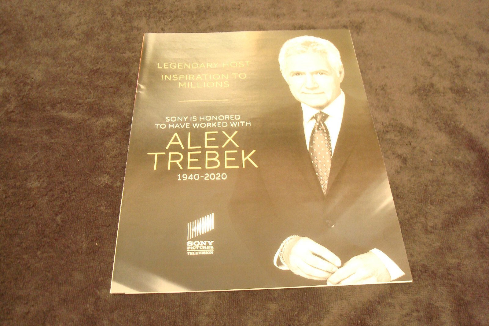 ALEX TREBEK of JEOPARDY 1940-2020 tribute ad Sony 