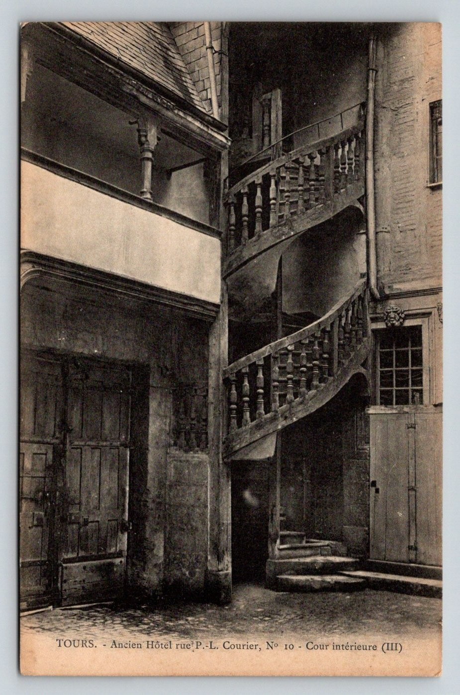 Tours France Ancien Hôtel P.-L. Courier Interior Courtyard Spiral Staircase