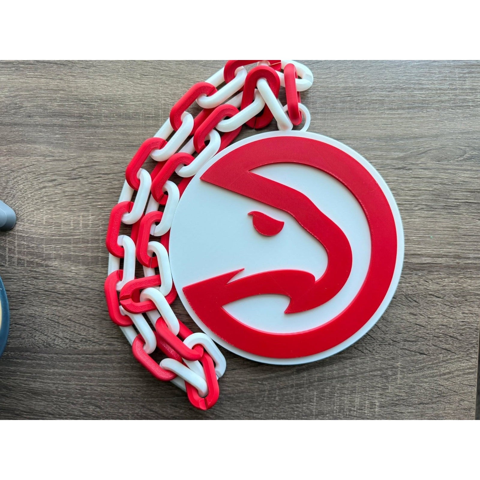 Atlanta Hawks Oversized Necklace, Pendant Chain [Made to Order]