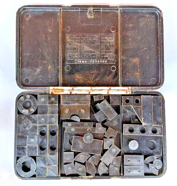 RARE Soviet Engineering Drafting Constructor Kit For Modeling Reading Drawings