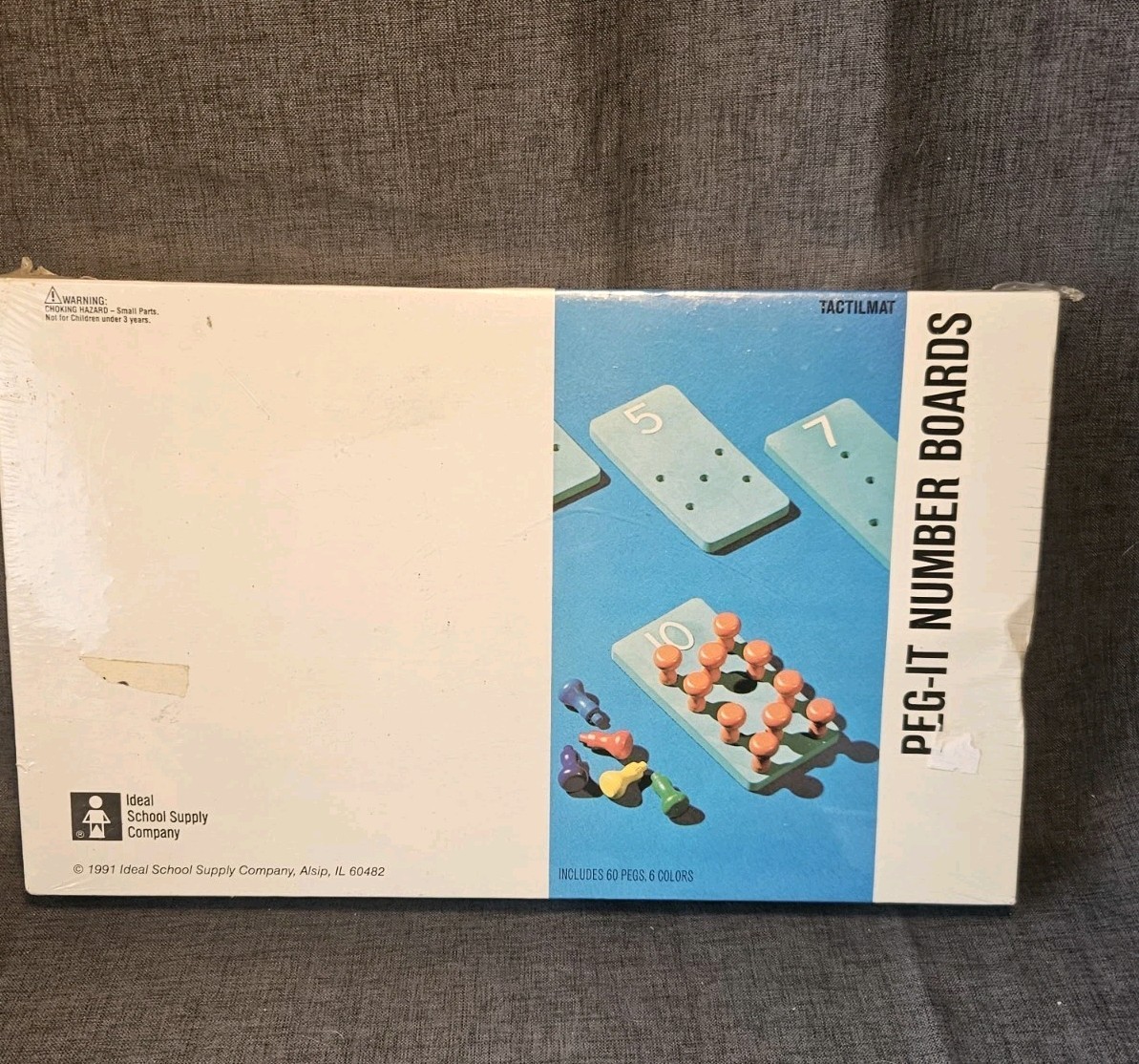 Sealed 1991 Ideal School Supply Peg It Number Board Math Manipulatives