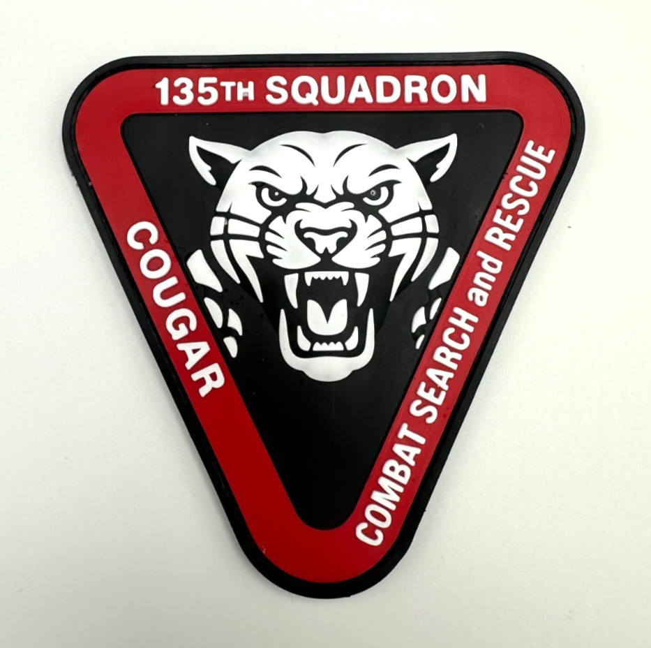 COMBAT SEARCH AND RESCUE- 135th COUGAR SQUADRON -HIGH QUALITY PVC PATCH
