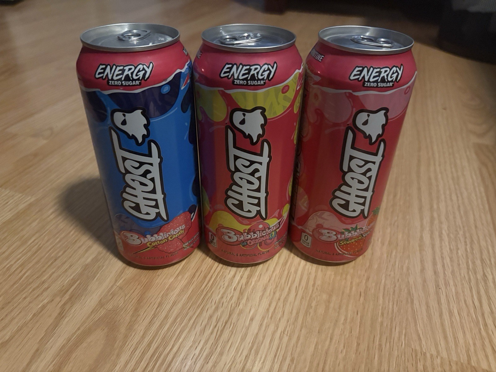 Bubblicious Collection GHOST Energy Bubblicious 3 pack 🫧🍓🍬