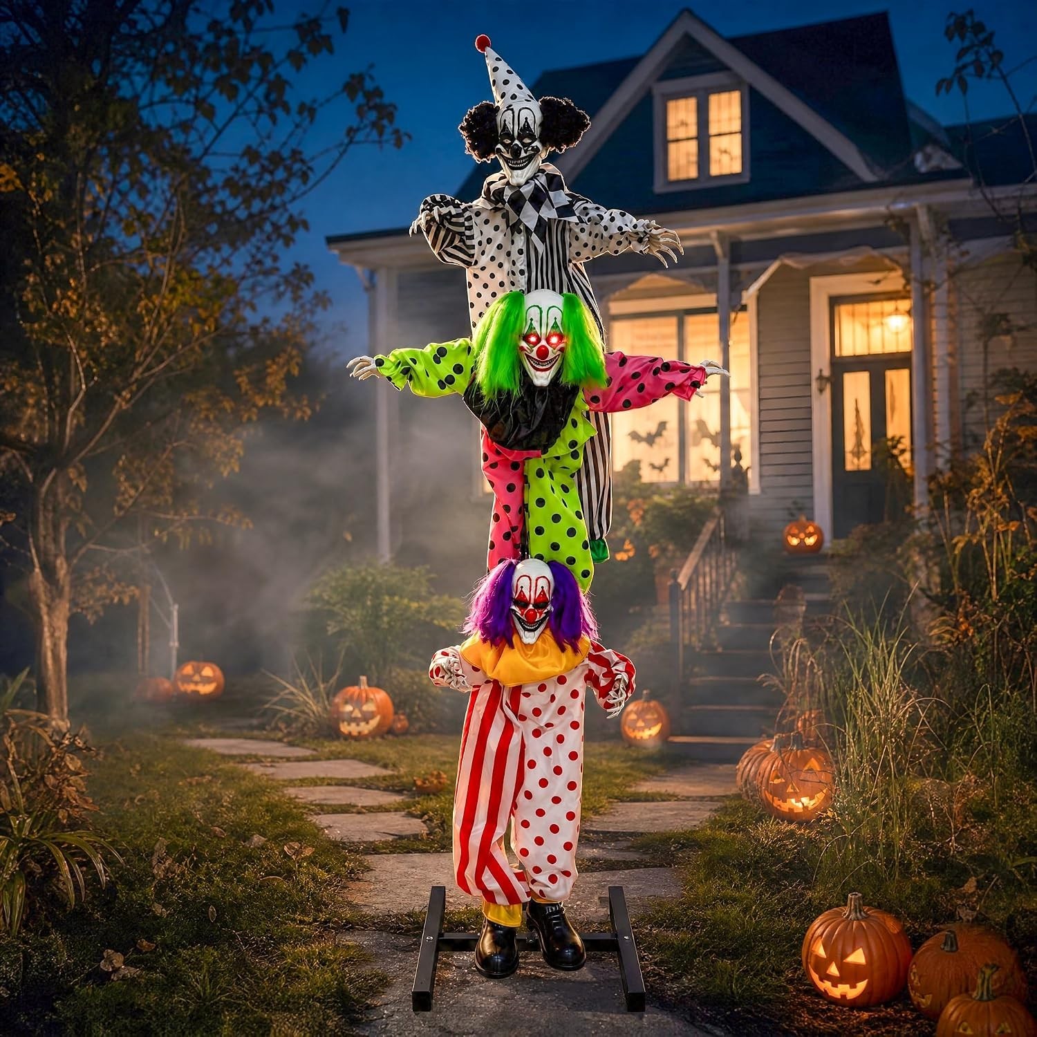 6FT Halloween Clowns Animatronic Decorations Outdoor
