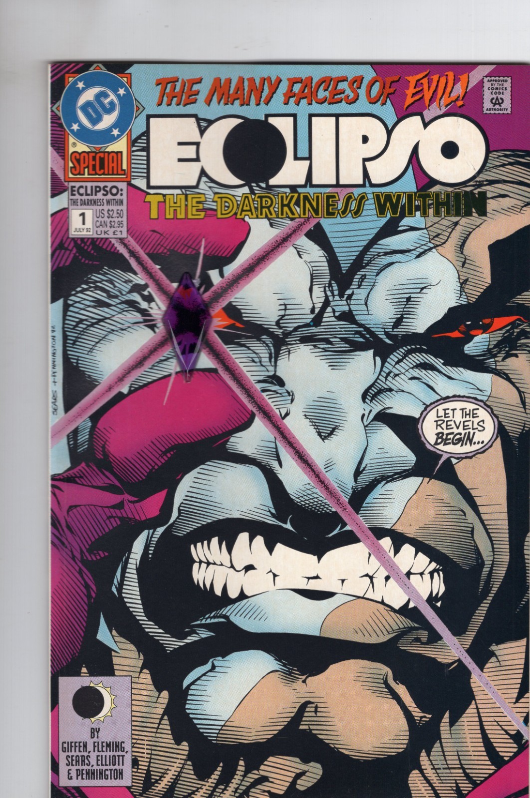 Eclipso Darkness Within #1 Raised Diamond DC Comics 1992 NM-