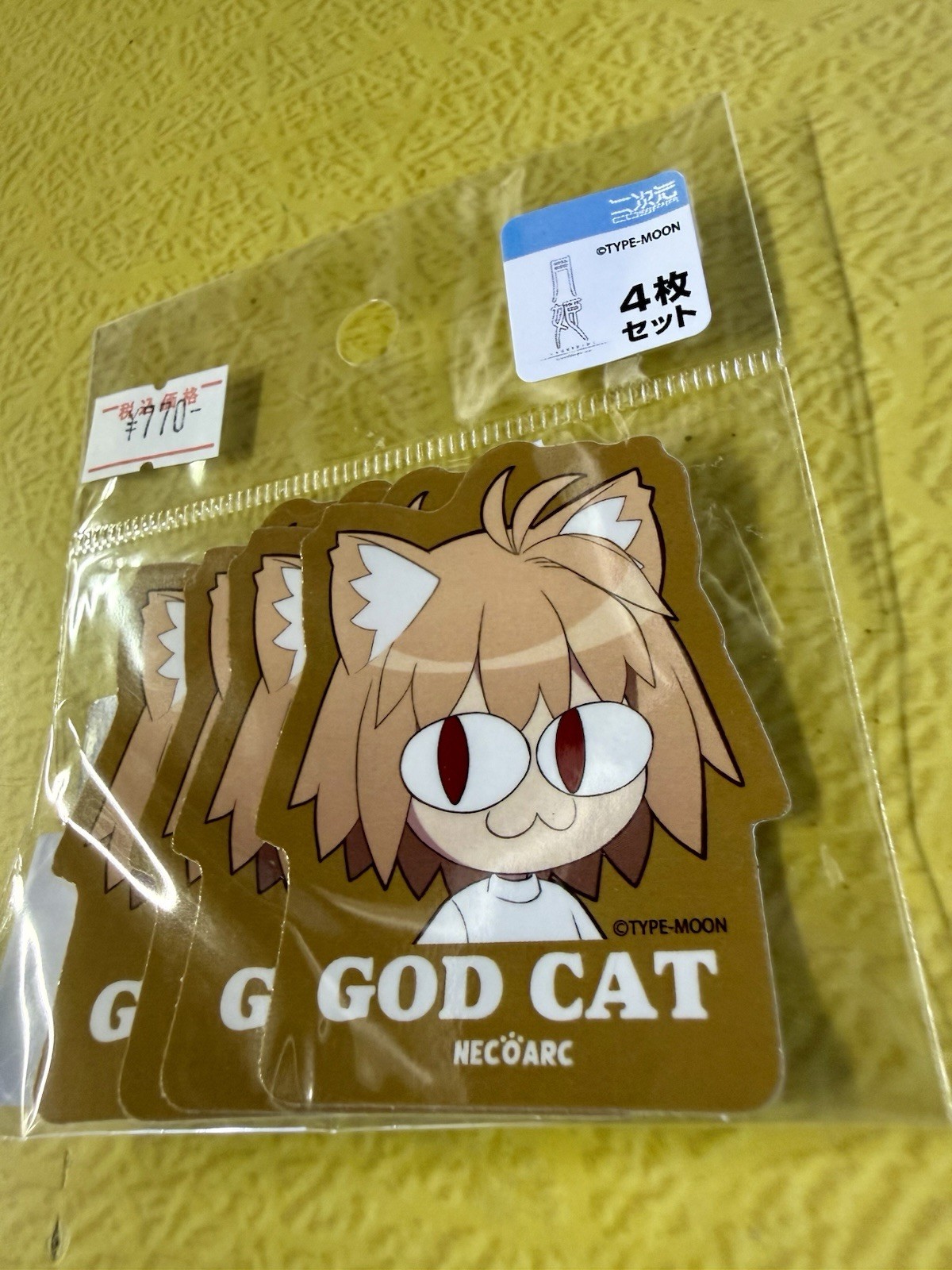 Tsukihime Neco-Arc GOD CAT Mini Sticker Set 4pc TYPE-MOON COSPA Japan Exclusive