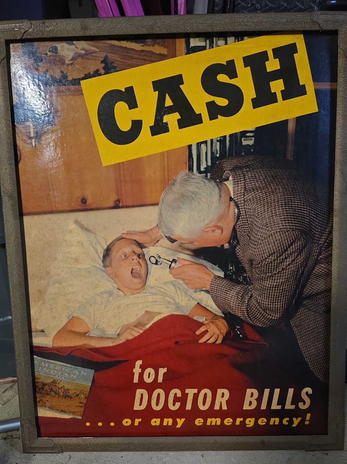 Vintage CASH for doctor Bills Sign