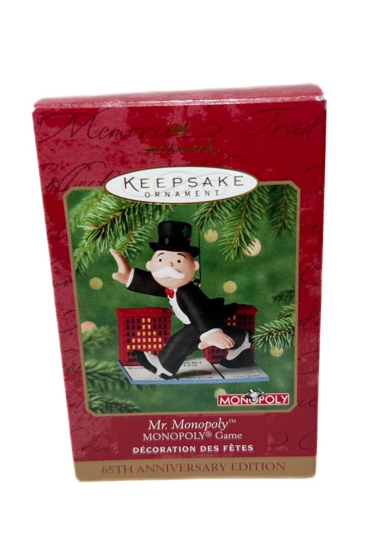 2000 Mr. Monopoly Hallmark Keepsake Christmas Ornament 65th Anniversary Edition