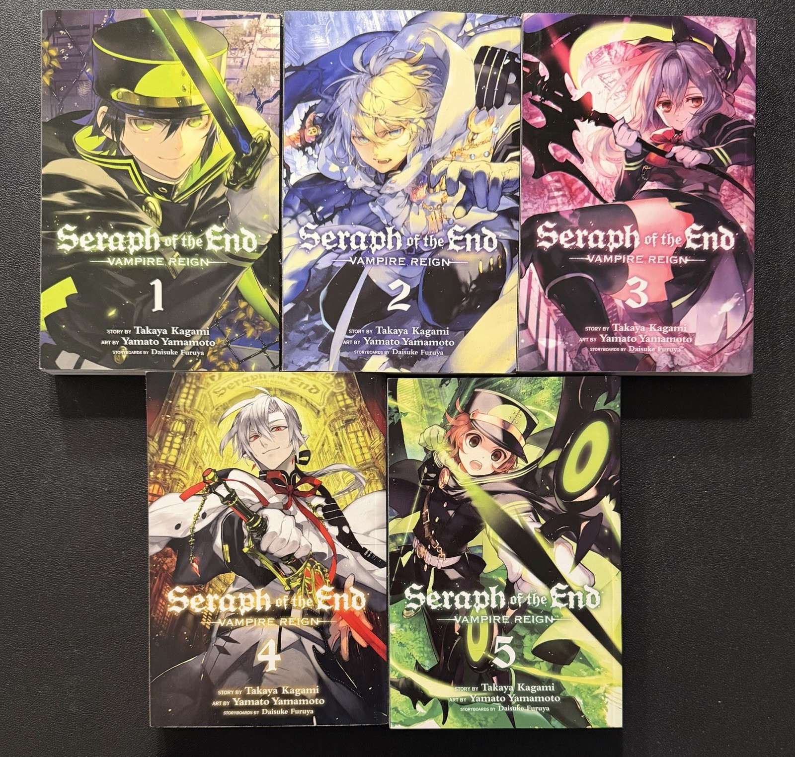 Seraph of the End manga vol 1,2,3,4,5 1-5 viz media good condition some ware