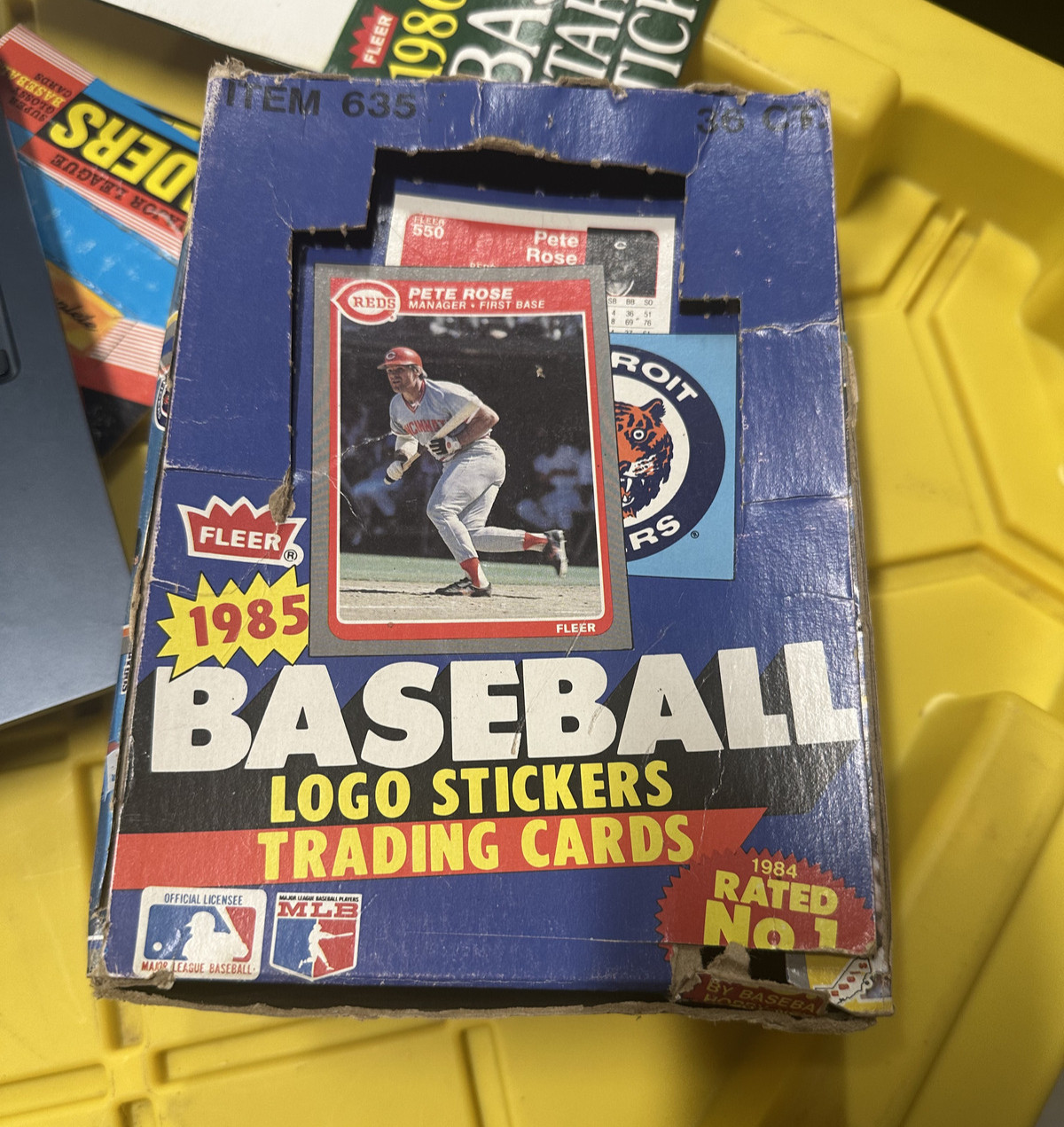 1985 Fleer Box EMPTY With Pete Rose Picture, No Cards