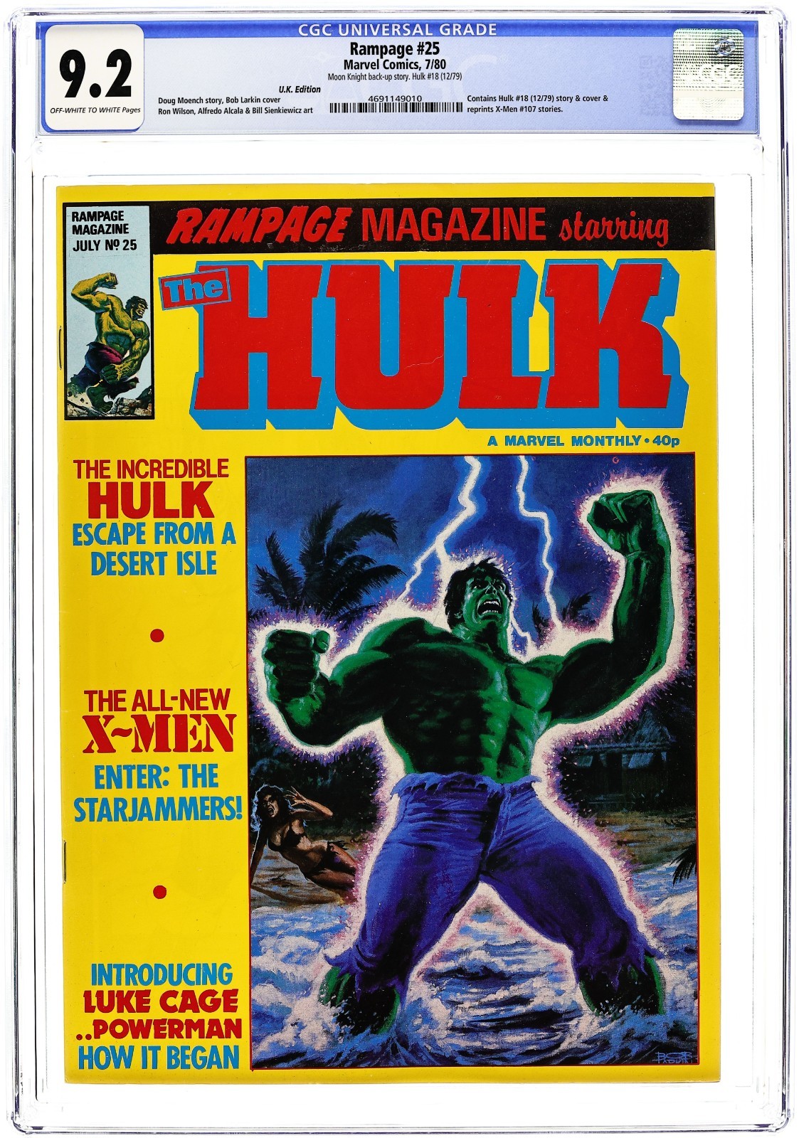 Rampage Monthly Magazine #25 Rampaging Hulk - 1980 - CGC 9.2 - Bob Larkin