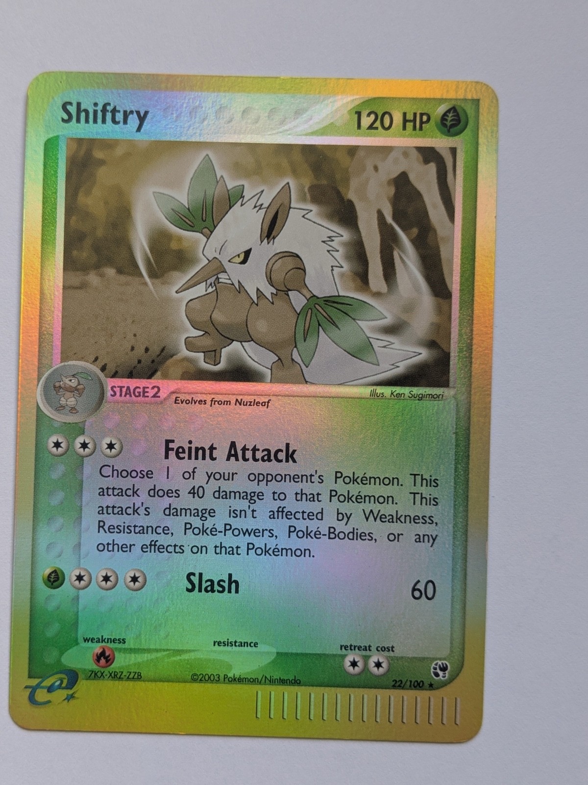 Shiftry 22/100 Pokemon Sandstorm Reverse Holo 2003