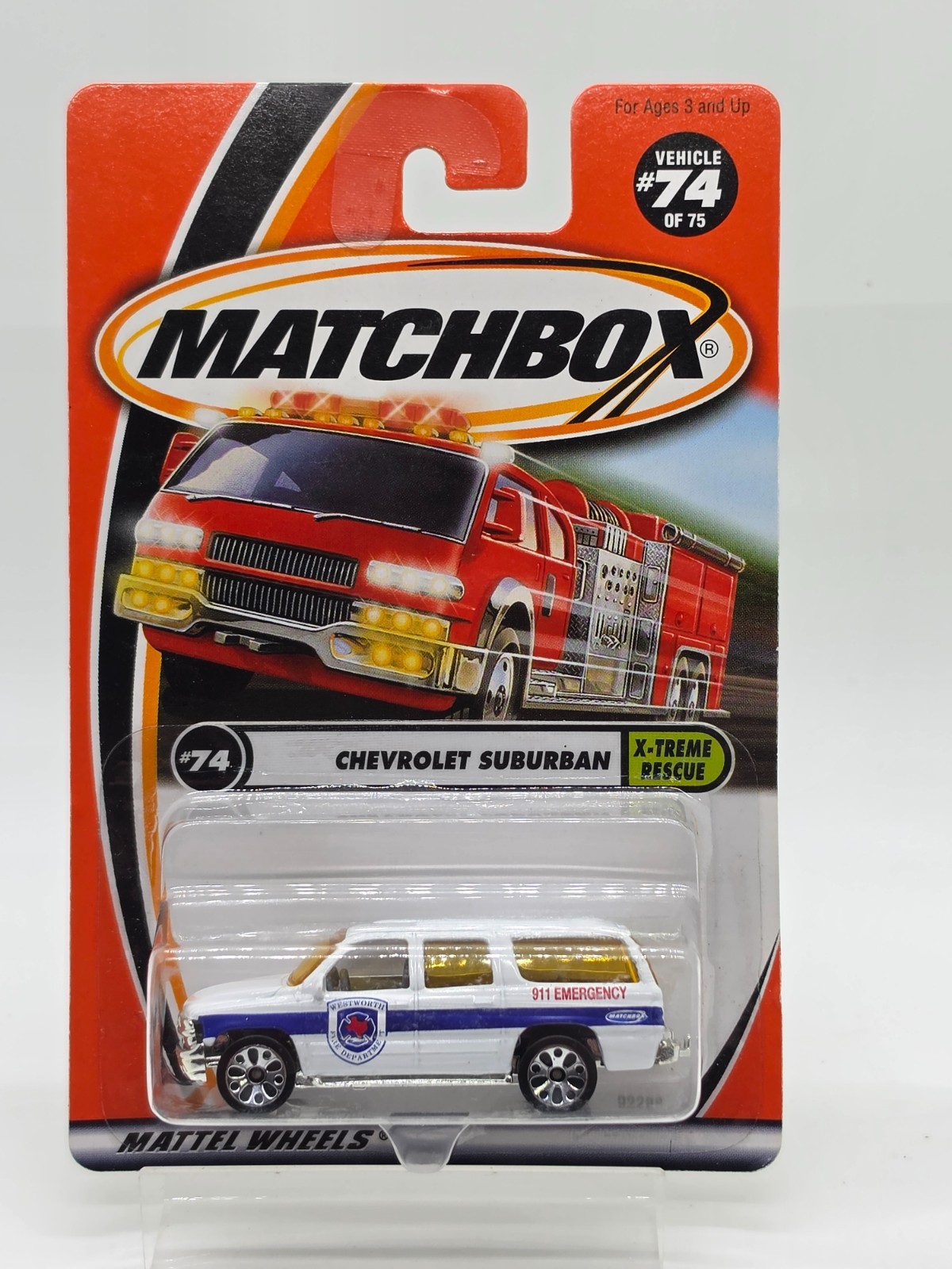 2000 Matchbox Chevrolet Suburban X-Treme Rescue 911 Emergency #74/75