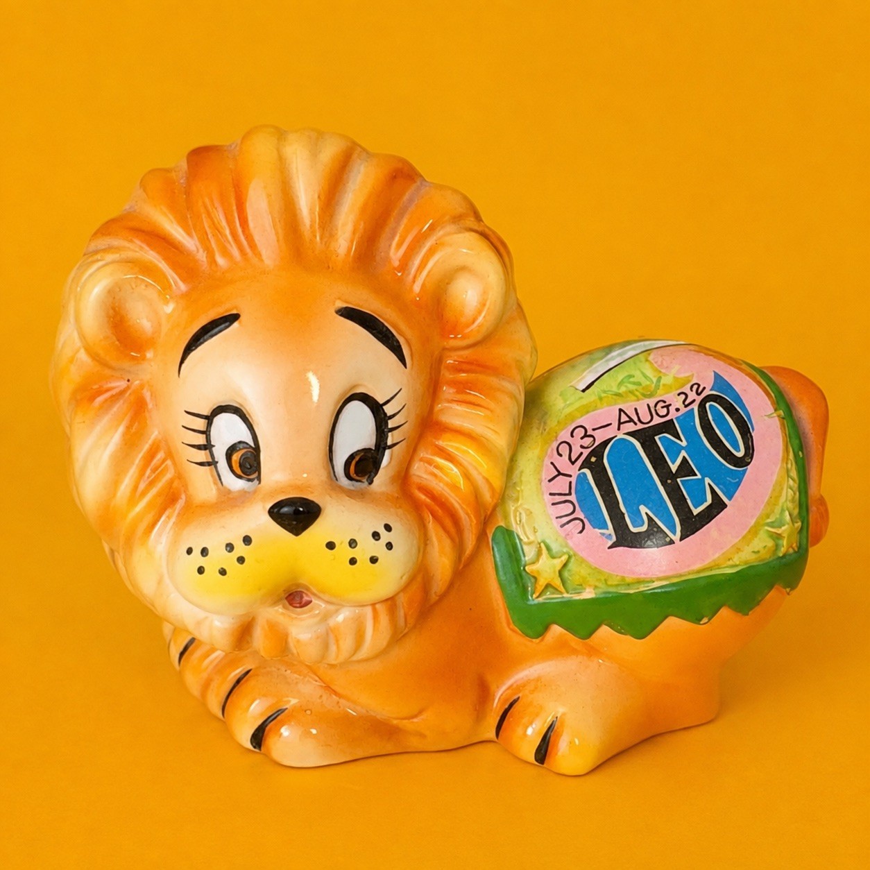 🦁 Leo Lion Zodiac Astrology Horoscope July August Figurine Bank Lefton Napco ♌️
