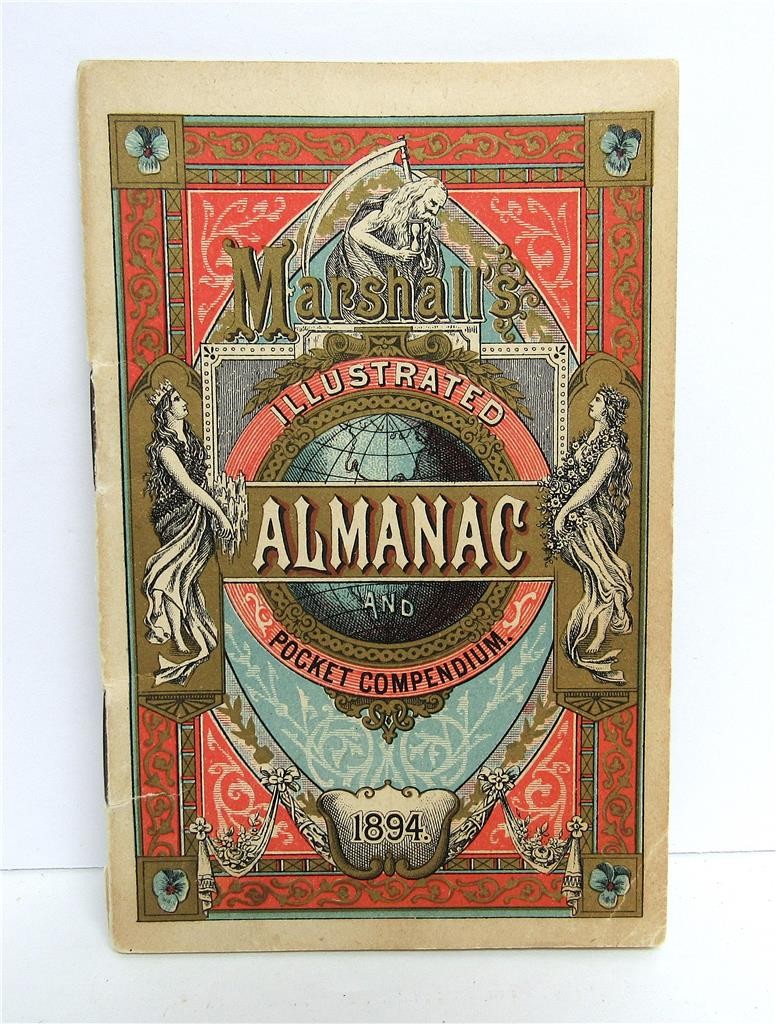 Antique Marshall's Illustrated Almanac & Pocket Compendium 1894 Hartford, Conn.