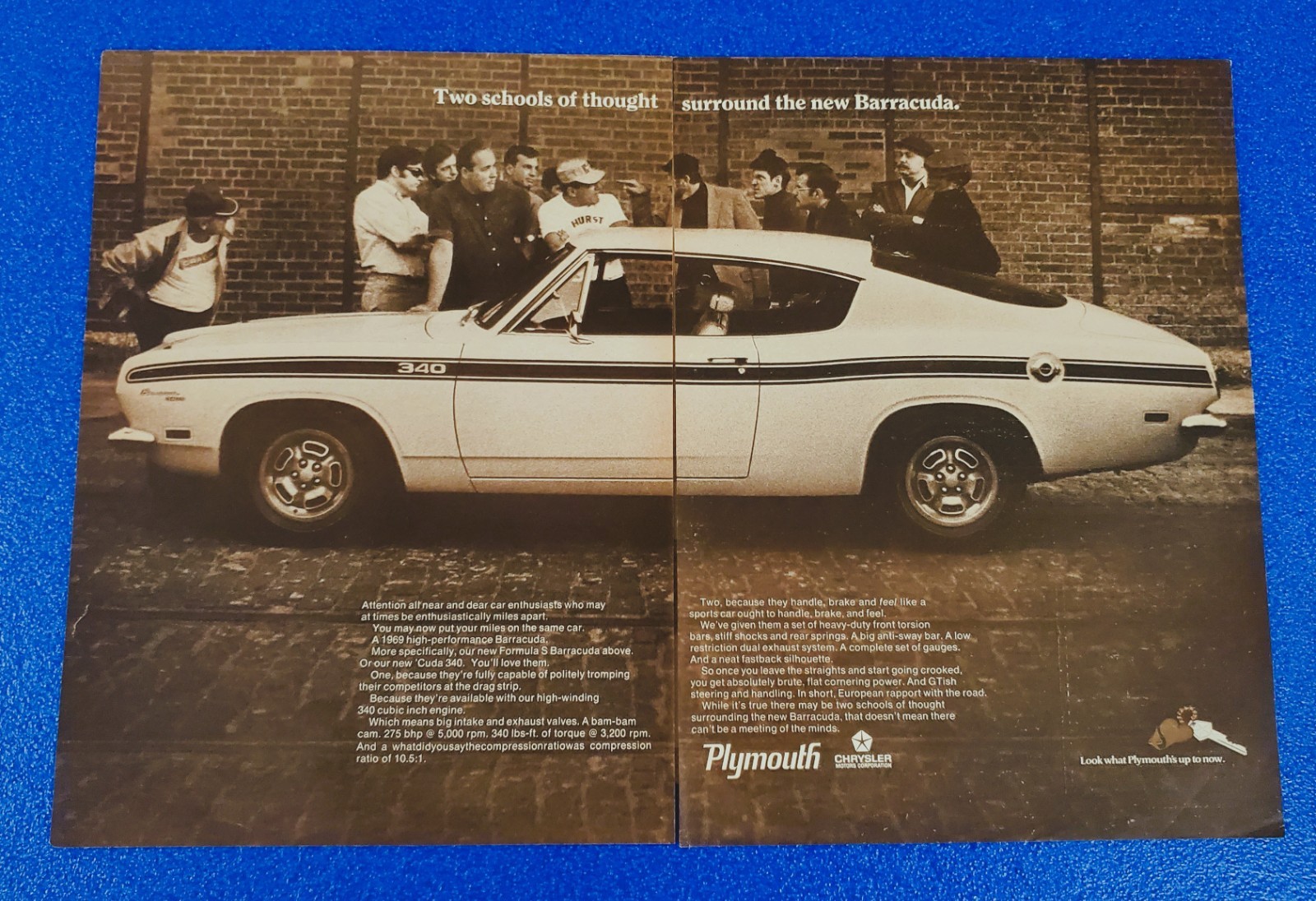 1969 Plymouth Barracuda 340 Formula S 2 PG Car Ad Hurst Street Legal Drag Strip