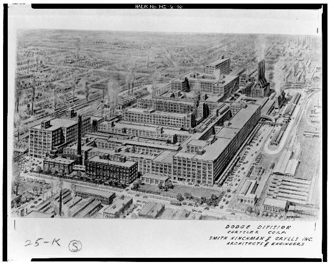 Photo:Hamtramck Michigan Dodge Brothers Motor Car Plant c1928 Aerial View