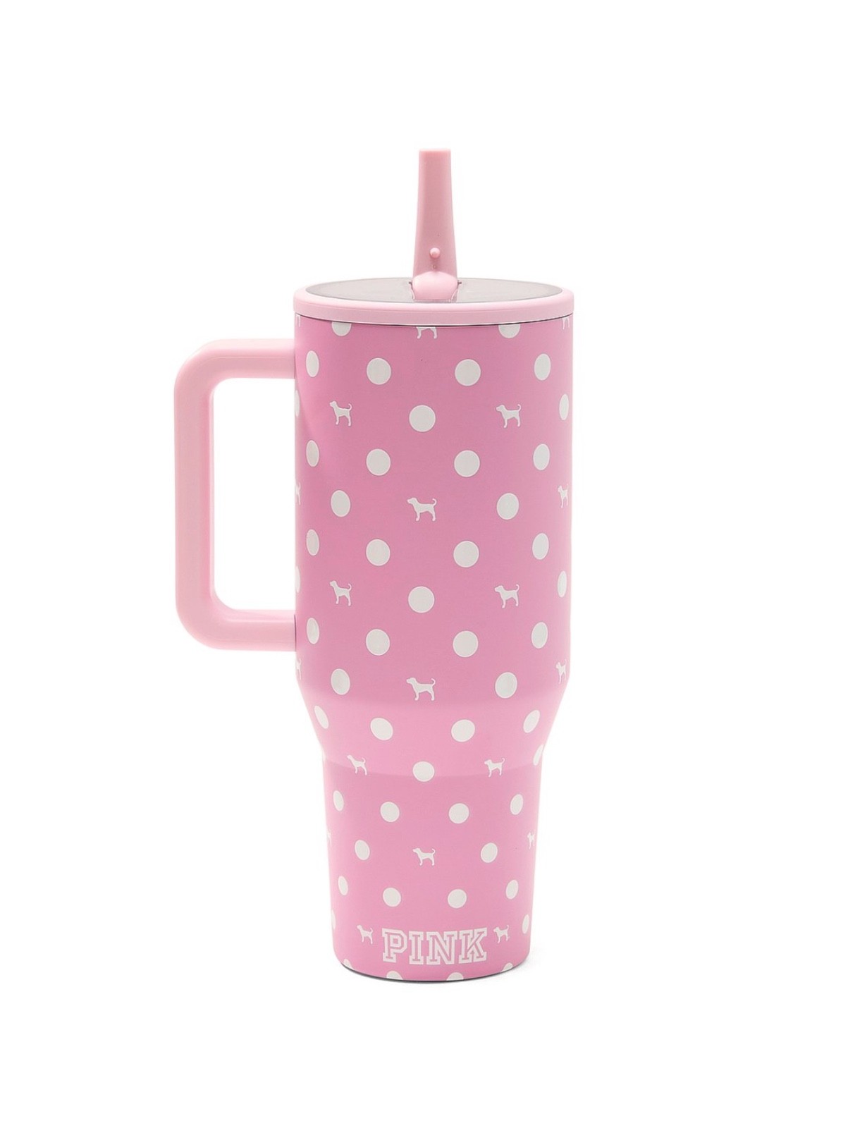 New Victoria’s Secret PINK HydroJug Tumbler Cup 40oz Polka Dot Leopard Cheetah
