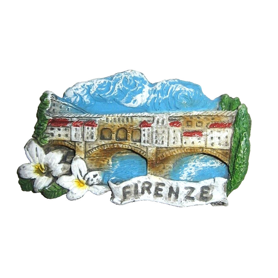 Firenze Florence Italy Souvenir Magnet Ponte Vecchio Bridge