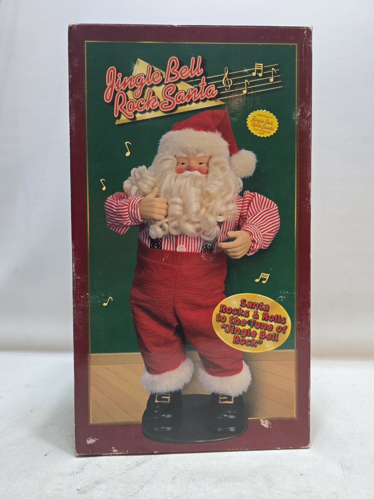 Vtg 1998 Jingle Bell Rock Dancing Santa Claus - Animated Music - Tested