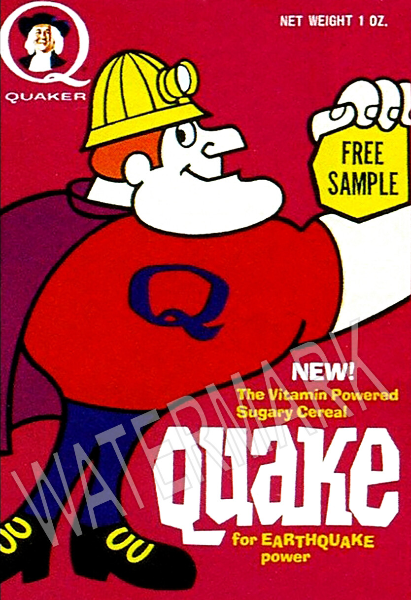 Quake Cereal High Quality Metal Magnet 3 x 4 inches 8947